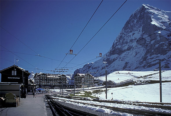 kleine scheidegg with eiger north face