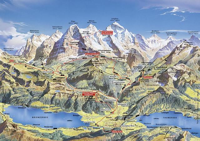 map of jungfrau region