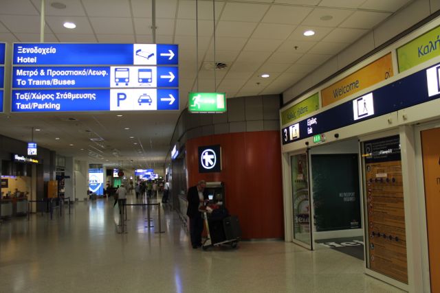 Αποτέλεσμα εικόνας για athens airport exit doors arrivals