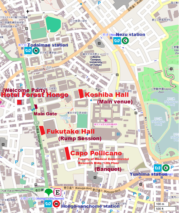 Map around the conference venue TCC2013